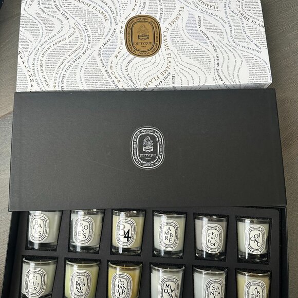NEW Diptyque Scented Candles Gift Set 12x35g Frangrance Mini Candles - Picture 2 of 7